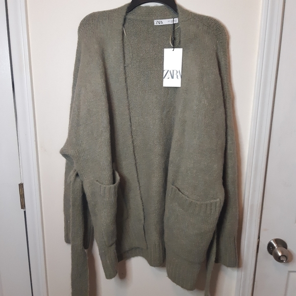 Zara Oversized Belted cardigan - Picture 6 of 7